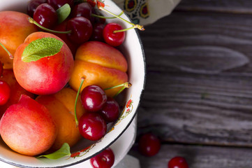 Assortment of juicy fruits