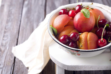Assortment of juicy fruits