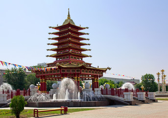 Naklejka premium Buddhist Pagoda Seven Days