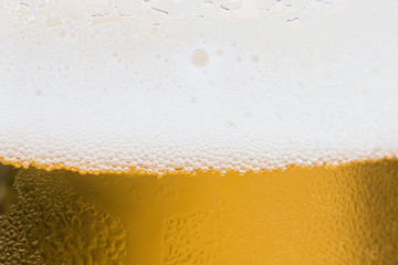Close Up Of Beer Bubbles