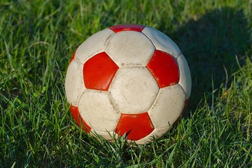 Plakat Football on the grass