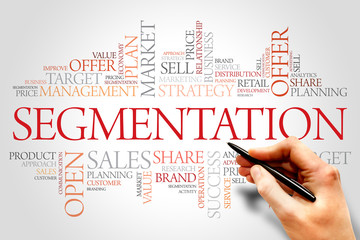Segmentation word cloud, business concept