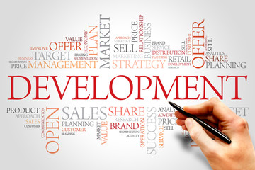 Development word cloud, business concept