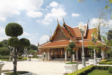 Bangkok, Thailand, 30 May 2015. On 30 May 2015 , King Rama III Memorial Park, to build for tribute for King Rama III of Siam , place on Rajadamnern Road near Phan Fah Bridge.
