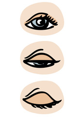 Three phases of a blinking eye - 84264484