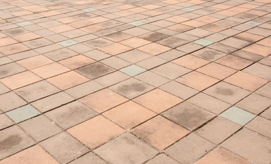 patterned paving tiles, cement brick floor background