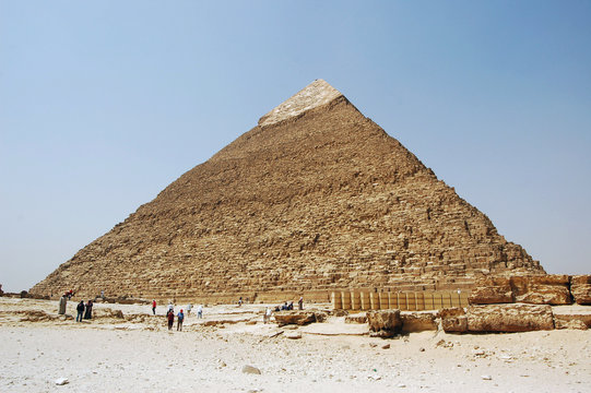 The Pyramid of Khafre's, Cairo, Egypt - tourist view.