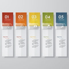 Design clean number banners template. Vector.