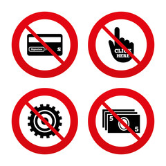 ATM cash machine withdrawal icons.