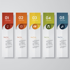 Design clean number banners template. Vector.