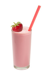 Milkshake with strawberries
