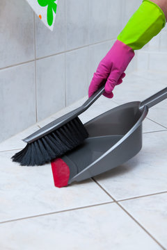 cleaning - Schaufel und Besen, kehren, aufkehren