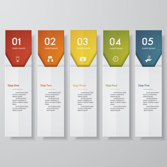 Design clean number banners template. Vector.