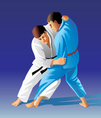 Vector illustration of judo