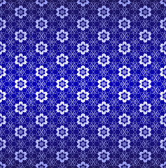 seamless pattern with blue flowers