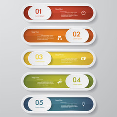 Design clean number banners template. Vector.