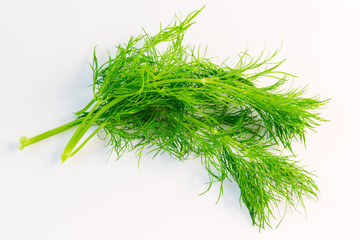 Batch of fresh green dill close up