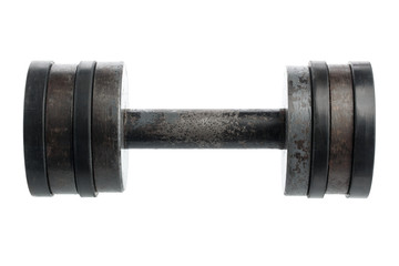 Old dumbbell with removable weights