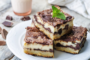 chocolate cream cheese bars