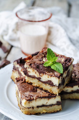 chocolate cream cheese bars