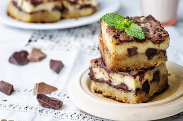 chocolate cream cheese bars