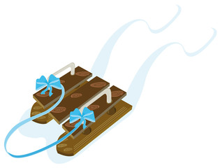Wooden sled