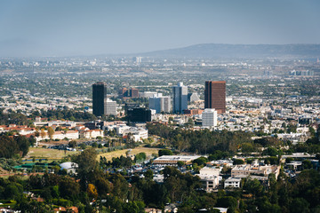 Obraz premium View of Los Angeles from Brentwood, California.