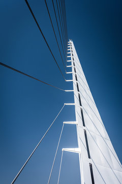 Architectural details of the Sundial Bridge, in Redding, Califor