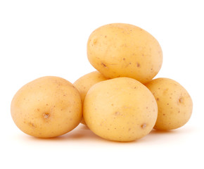 new potato tuber isolated on white background cutout
