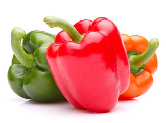 Sweet bell pepper isolated on white background cutout