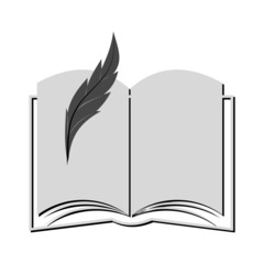 Old Goose Feather and Book