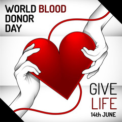 Worl Blood Donor Day. Editable vector. Eps 10