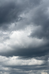 Obraz premium Thunderclouds over horizon, storm sky.