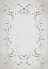 Old frame with crown on grunge style background with blank space