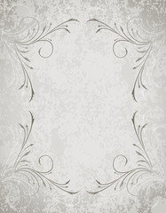 Old frame on grunge style background with blank space for text.