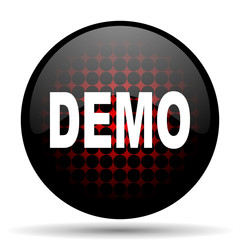 demo red glossy web icon