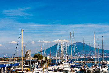 NAPLES, ITALY - SEPTEMBER 07: The Port of Naples being one of th