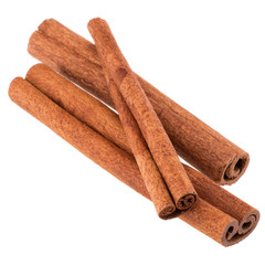 cinnamon stick spice isolated on white background closeup