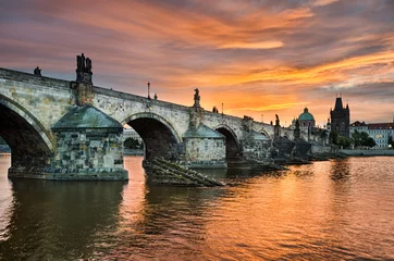 Fototapeten Karlsbrücke in Prag, Tschechien © Mapics