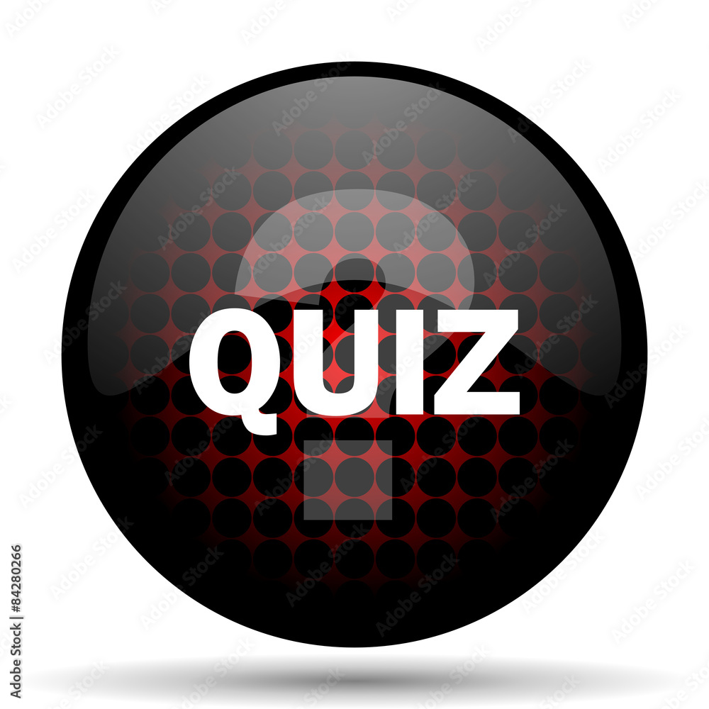 Poster quiz red glossy web icon