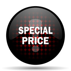 special price red glossy web icon