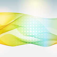 Vector abstract colorful waves background