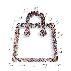 people in the shape of bags.