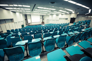 An empty large lecture room / University classroom