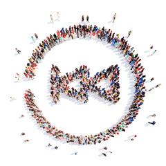 people in the shape of a button play.