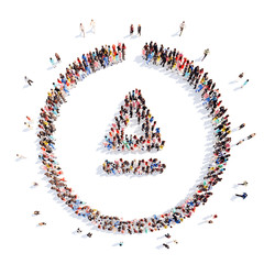 people in the shape of a button play.