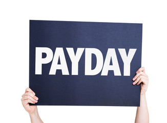 Payday card isolated on white