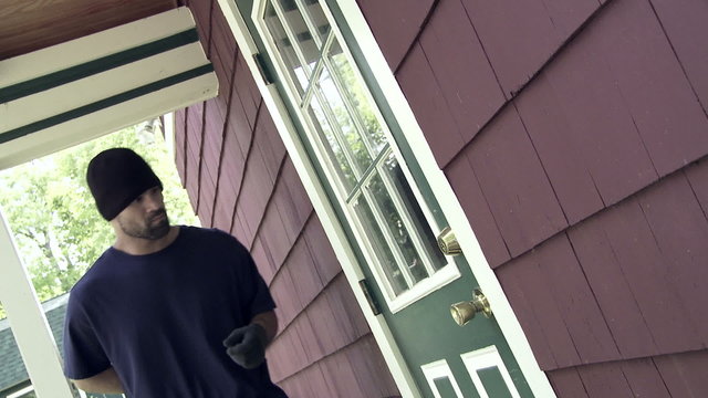 Burglar Trying Door 30P