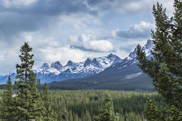 Mountains of Bow Valley Banff National Park Alberta Canada