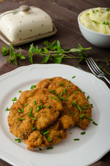 Schnitzel with herbs,